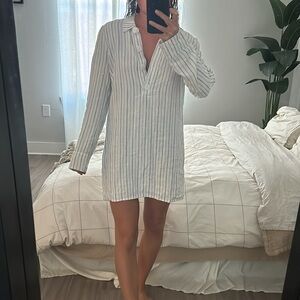 Reformation linen shirt dress